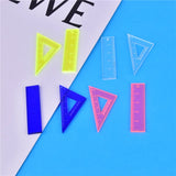 10pcs Triangle Arcylic Ruler Charms DIY Earring Keychain Jewelry Making