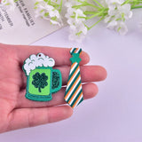 10pcs/pack Irish St. Parker's Acrylic Charms for Jewelry Making