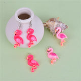 10pcs Flamingo Resin Charms for Earring Making