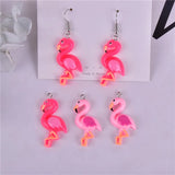 10pcs Flamingo Resin Charms for Earring Making