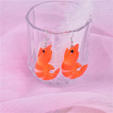 10pcs 3D Shrimp Mushroom Resin Charms for DIY Jewelry