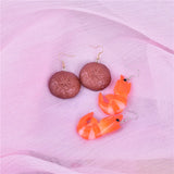 10pcs 3D Shrimp Mushroom Resin Charms for DIY Jewelry