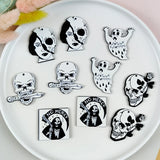10pcs Halloween Acrylic Charms Ghost Skull Pendant Earring DIY
