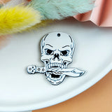 10pcs Halloween Acrylic Charms Ghost Skull Pendant Earring DIY