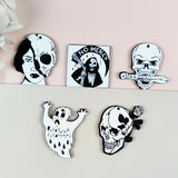 10pcs Halloween Acrylic Charms Ghost Skull Pendant Earring DIY