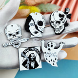 10pcs Halloween Acrylic Charms Ghost Skull Pendant Earring DIY