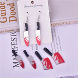 10pcs Halloween Blood Arcylic Charms DIY Earring Keychain Jewelry