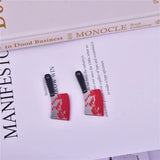 10pcs Halloween Blood Arcylic Charms DIY Earring Keychain Jewelry