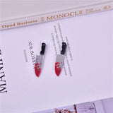 10pcs Halloween Bloody Arcylic Charms for DIY Earring Keychain Making