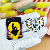 10pcs Heart Butterfly Sunset Acrylic Charms for DIY Jewelry Making Keychain