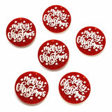 10pcs Christmas Glitter Red Round Acrylic Accessories for DIY Earrings