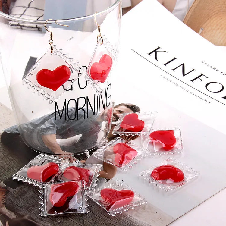 10pcs Heart Candy Charms DIY Craft Bracelet Earring Jewelry Finding
