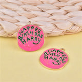10pcs Letter Happy Birthday Metal Charms for Jewelry Making