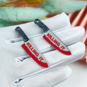 10pcs Little Blood Acrylic Charms for DIY Earring Keychain Halloween Decor