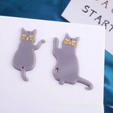 10pcs Cute Cat Earring Charms for DIY Jewelry Making