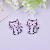 10pcs Cute Cat Acrylic Charms Pendant for Jewelry Making DIY