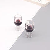 10pcs Mini 3D Red Wine Glasses Earring Charms for DIY Jewelry Making