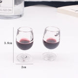 10pcs Mini 3D Red Wine Glasses Earring Charms for DIY Jewelry Making