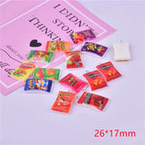 10pcs Mini Snack Resin Charms for DIY Pendant Necklace Findings