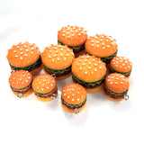 10pcs 3D Hamburger Resin Charms Mix Big Small DIY Accessory