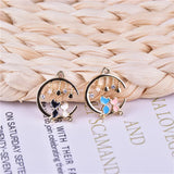 10pcs Moon Cat Love Metal Charms DIY Earring Bracelet Jewelry Making