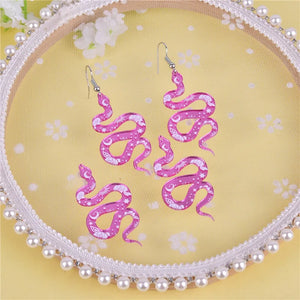 10pcs Moon Flower Snake Arcylic Charms for DIY Earring