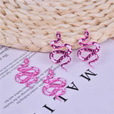 10pcs Moon Flower Snake Arcylic Charms for DIY Earring