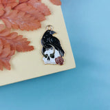 10pcs Moon Skull Crow Charms DIY Earring Bracelet Jewelry Making