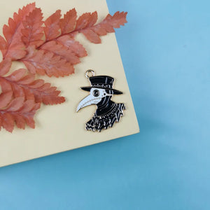 10pcs Moon Skull Crow Charms DIY Earring Bracelet Jewelry Making
