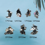 10pcs Moon Skull Crow Charms DIY Earring Bracelet Jewelry Making