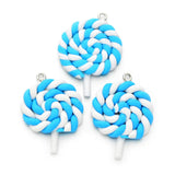 10pcs Soft Clay Lollipop Charms Pendant DIY Jewelry Accessories