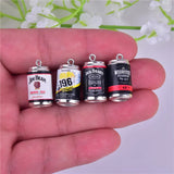 10pcs Drink Alcohol Cans Charms for DIY Earring Keychain Making