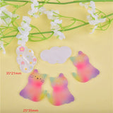 10pcs Rainbow Cat Flower Clouds Charms for DIY Earring Making