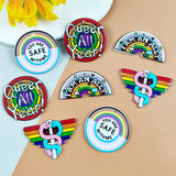 10pcs Rainbow Snake Crosses Acrylic Charms for DIY Jewelry Making