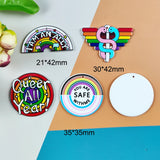 10pcs Rainbow Snake Crosses Acrylic Charms for DIY Jewelry Making