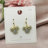 10pcs Shinny Rhinestone Mickey Charms Earring DIY Jewelry Accessories