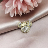 10pcs Shinny Rhinestone Mickey Charms Earring DIY Jewelry Accessories