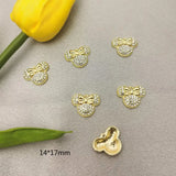 10pcs Shinny Rhinestone Mickey Charms Earring DIY Jewelry Accessories