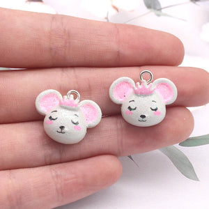 10pcs Koala Resin Charms for DIY Jewelry Making