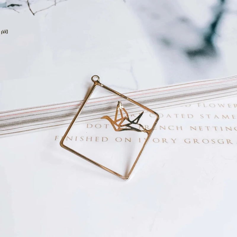 10pcs Square Pendant Charms for Diy Earrings Necklace