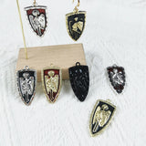 10pcs Soldiers Shield Enamel Charms for DIY Jewelry Making