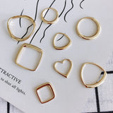 10pcs Golden Love Shape Pendant Charms for Jewelry Making Findings Diy