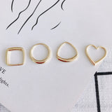 10pcs Golden Love Shape Pendant Charms for Jewelry Making Findings Diy