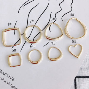 10pcs Golden Love Shape Pendant Charms for Jewelry Making Findings Diy