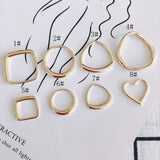10pcs Golden Love Shape Pendant Charms for Jewelry Making Findings Diy
