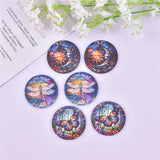10pcs The Sun Moon Dragonfly Butterfly Wooden Charms Pendant DIY