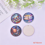 10pcs The Sun Moon Dragonfly Butterfly Wooden Charms Pendant DIY