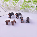 10pcs 3D Dog Resin Charms Jewelry Making Craft DIY