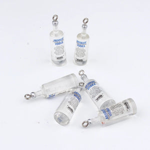 10pcs Water Bottle Charms Resin Earring Findings DIY Jewelry Making 30x10mm