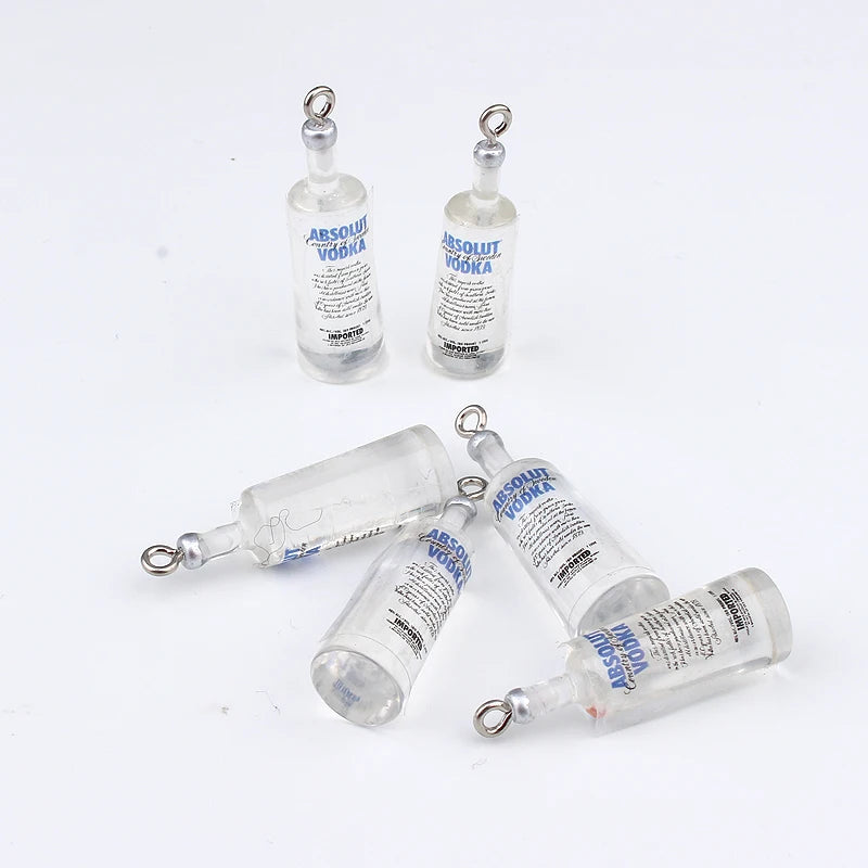 10pcs Water Bottle Charms Resin Earring Findings DIY Jewelry Making 30x10mm